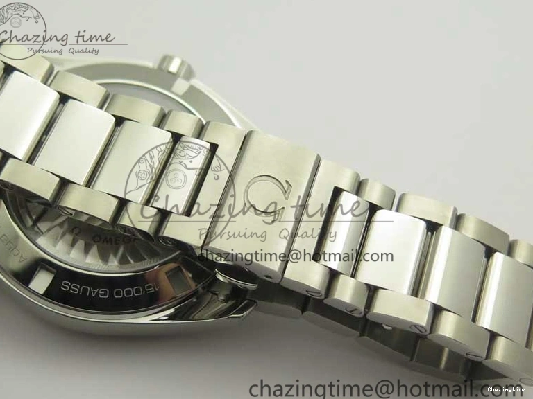 0421 FlexibleFit Aqua Terra 150M SS VSF 1:1 Best Edition Black Wave Textured Dial RG Hand on SS Bracelet A8500 Super Clone 8032